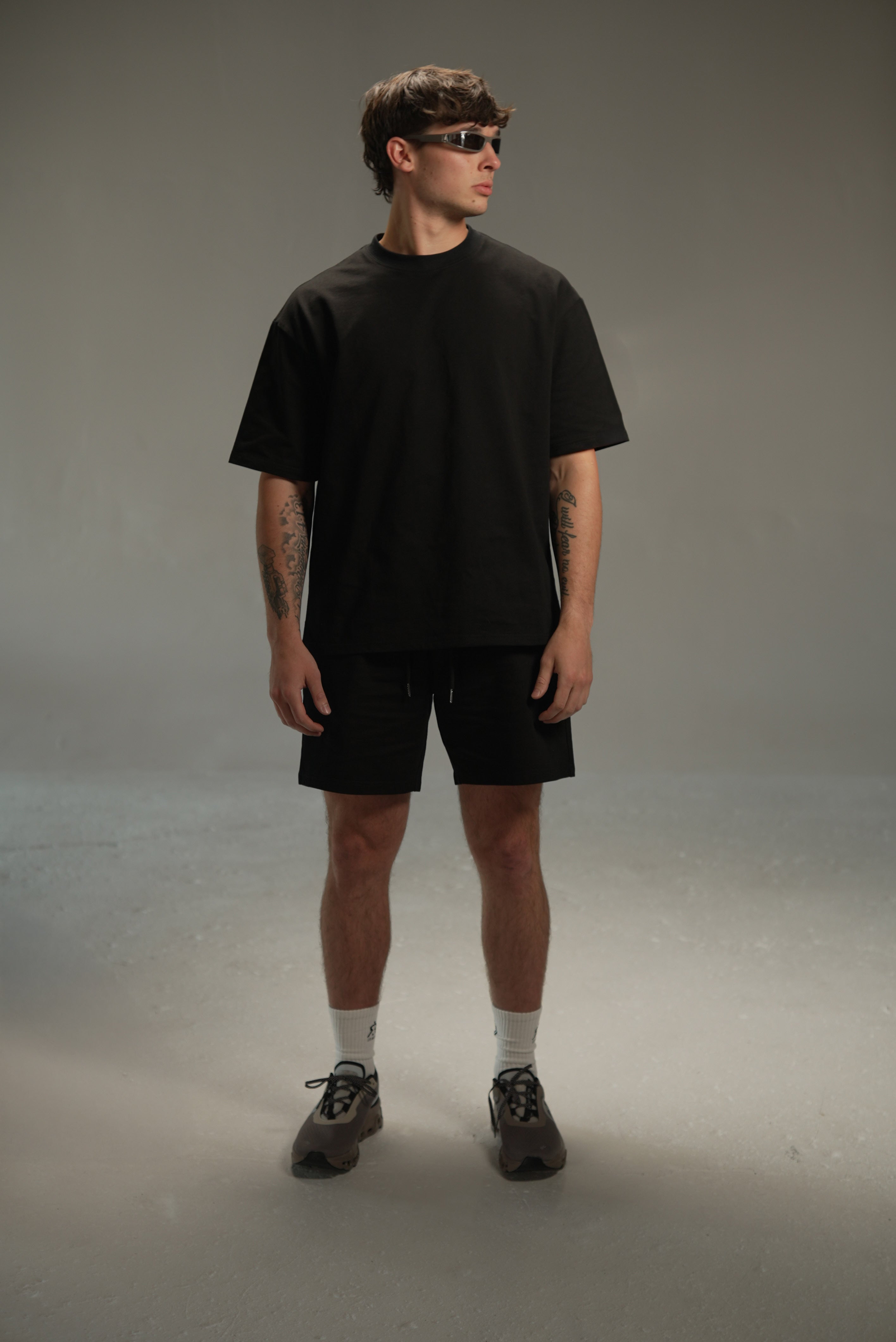 iRARE men’s relaxed sweatshirt in black, styled look