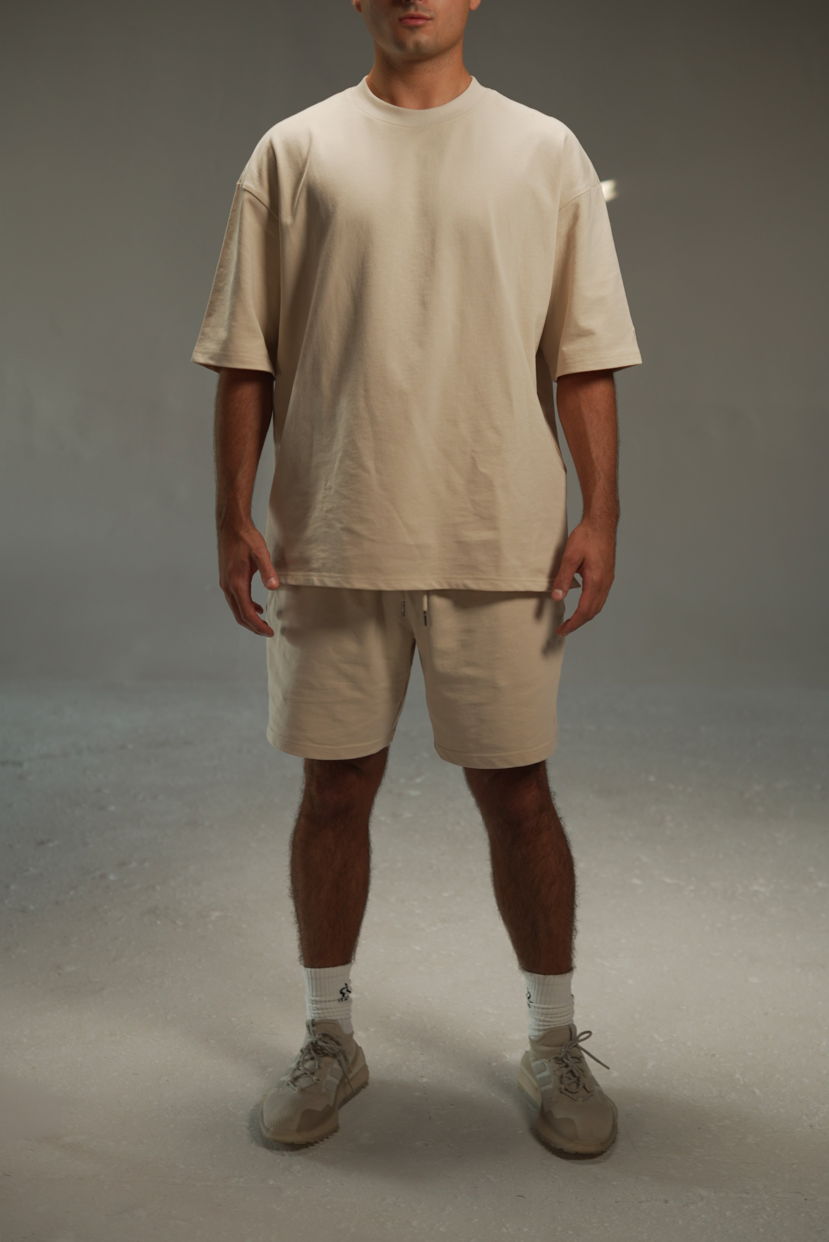 iRARE men’s relaxed sweatshirt in khaki, styled look