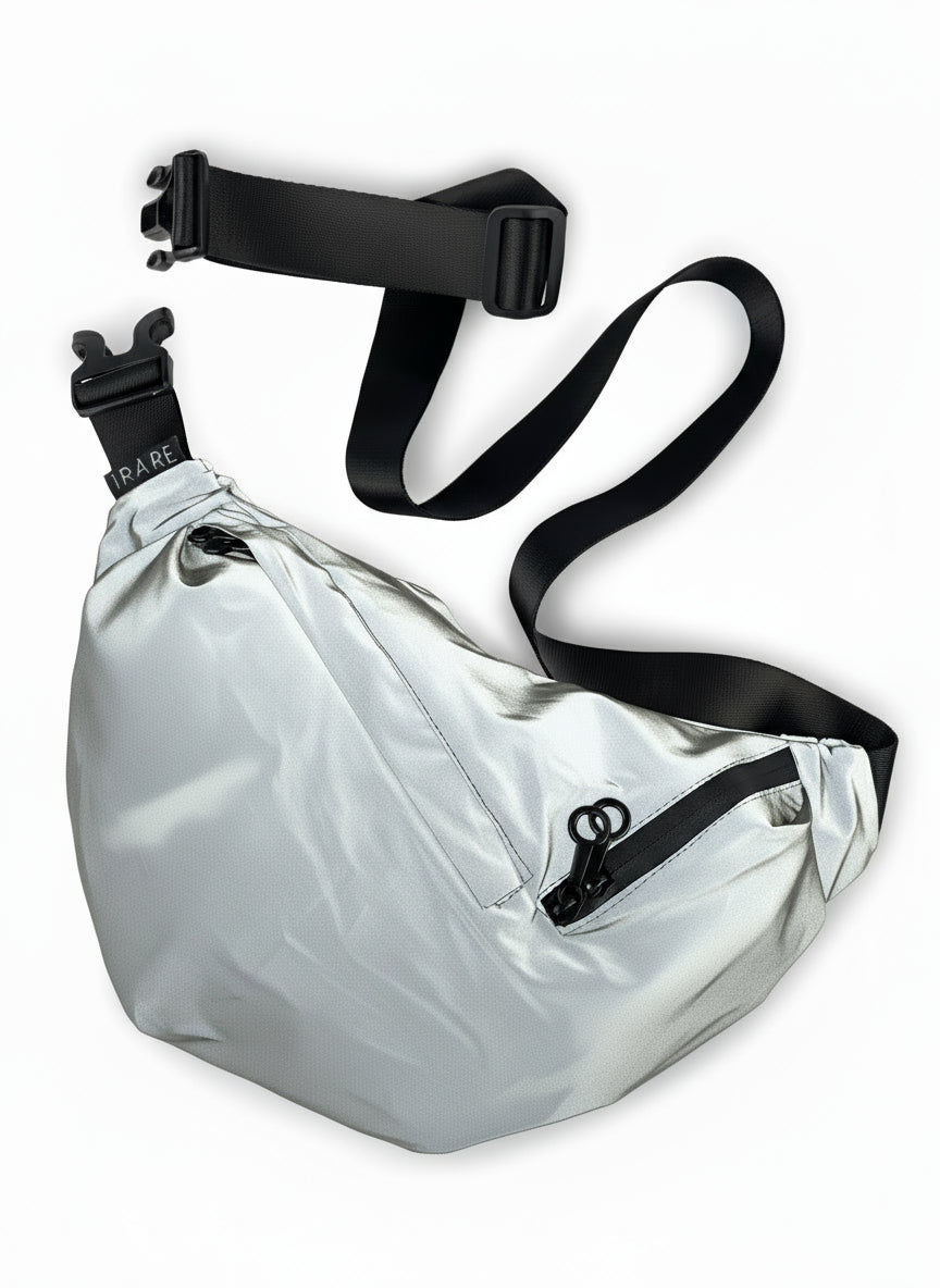 reflective large crossbody sport bag, front product view